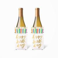 Wine Bottle Covers | Happy Birthday Candles