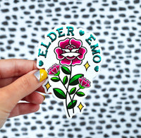 Elder Emo Rose vinyl sticker