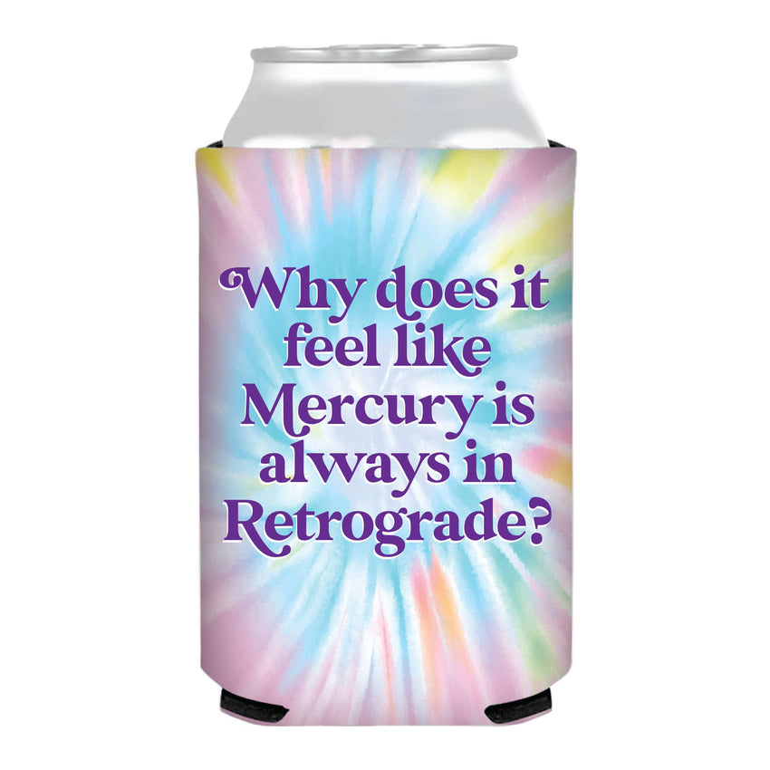 Mercury In Retrograde TieDye Can Cooler