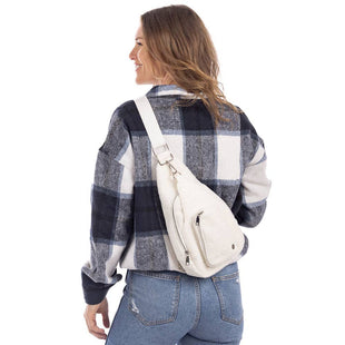 SALE! White Sherpa SLING BAG