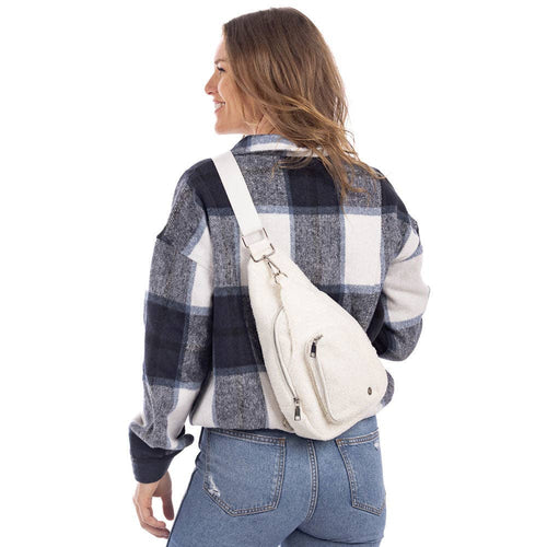 SALE! White Sherpa SLING BAG