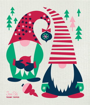 Swedish Dishcloth - Multicolor Holiday Christmas Tomte Gnome