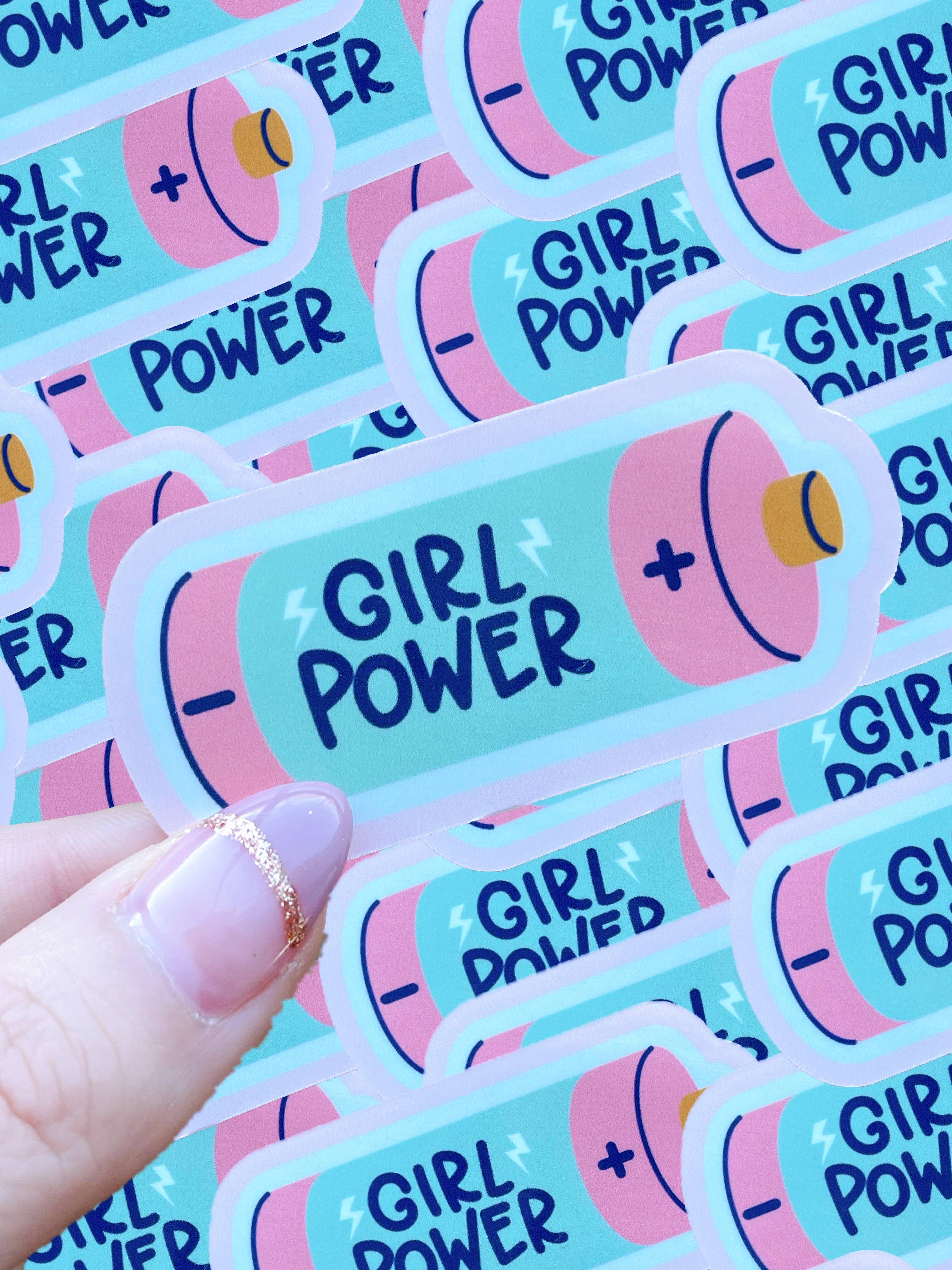 Girl Power waterproof sticker