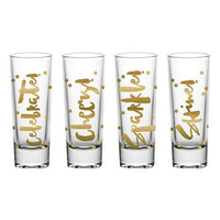 4 Pack of Shot Glasses - Celebrate Shot Glasses