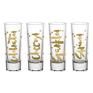 4 Pack of Shot Glasses - Celebrate Shot Glasses