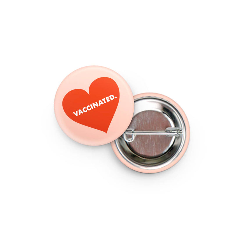 SALE! Vaccinated Heart Button