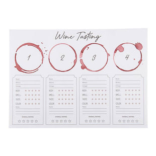 Wine Tasting Placemat - 24 Sheets!