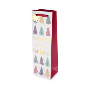 Merry & Bright Holiday Bottle Wine Gift Bag