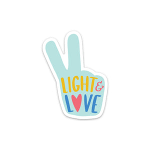 Peace, Light, and Love Vinyl Sticker