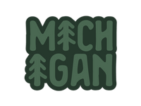 Michigan Pine Tree Sticker - LARGE sticker