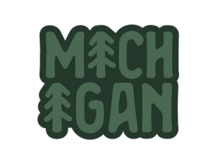 Michigan Pine Tree Sticker - LARGE sticker