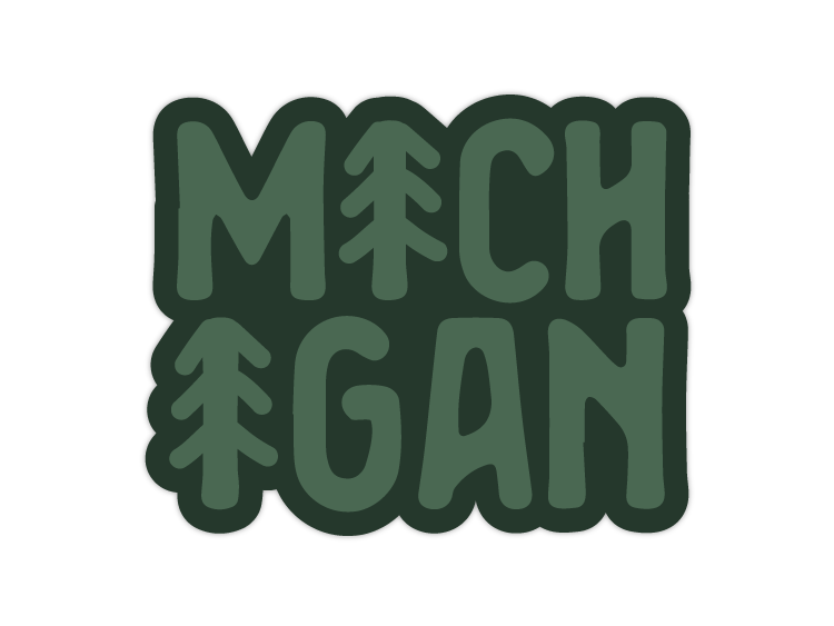 Michigan Pine Tree Sticker - LARGE sticker