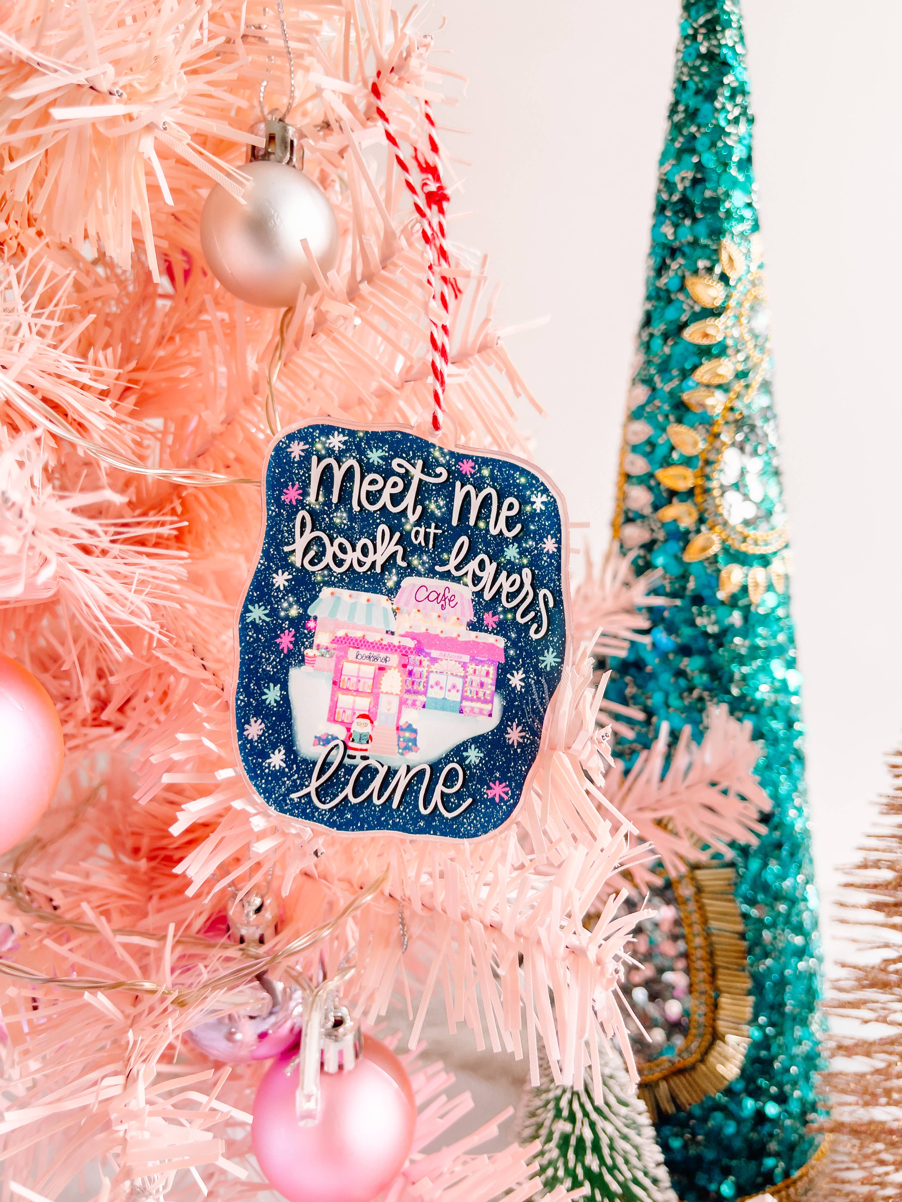 Meet Me at Book Lovers Lane Christmas Ornament