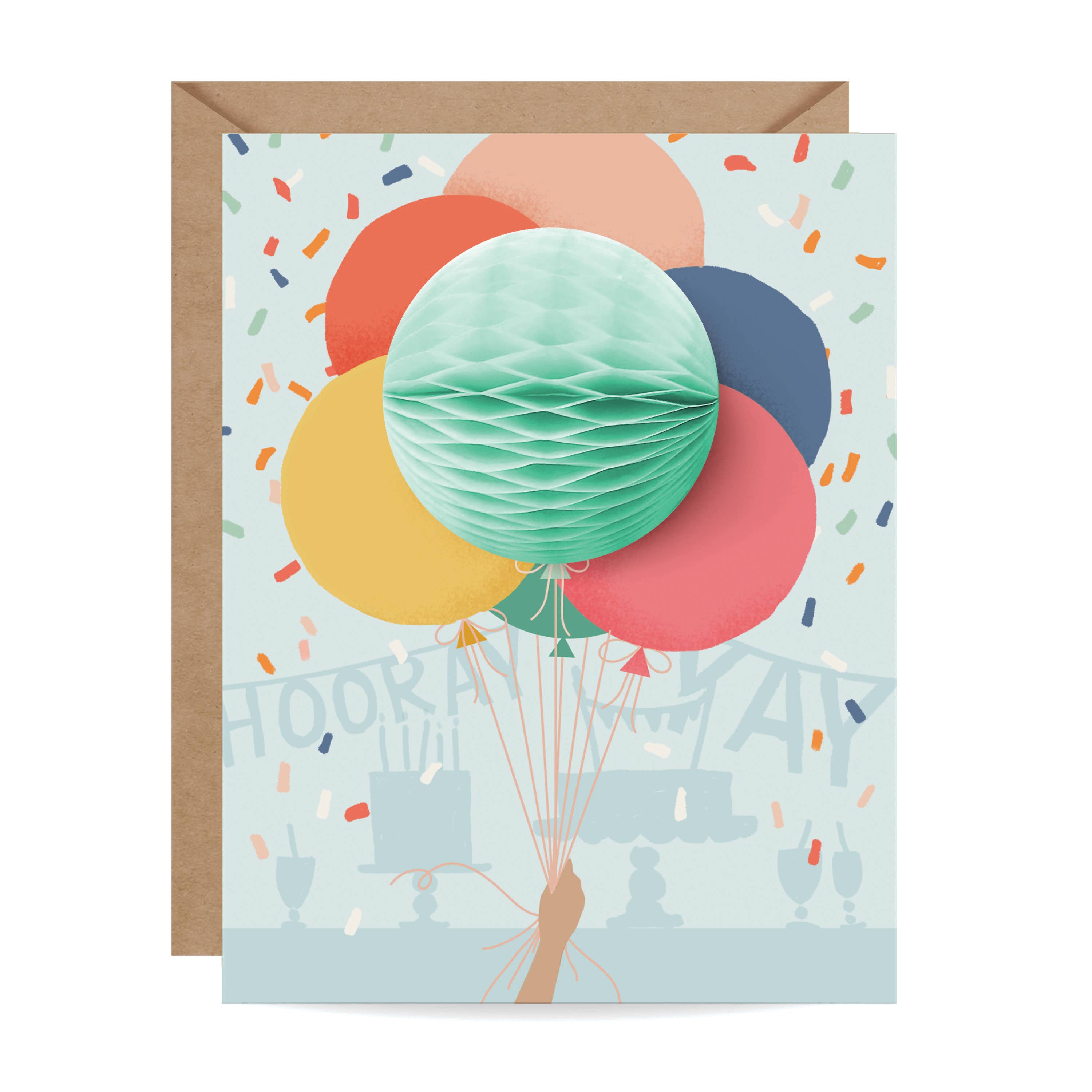 Hooray Balloon Bunch Pop-up Card