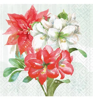 Poinsettia Cocktail Napkins - 20 count