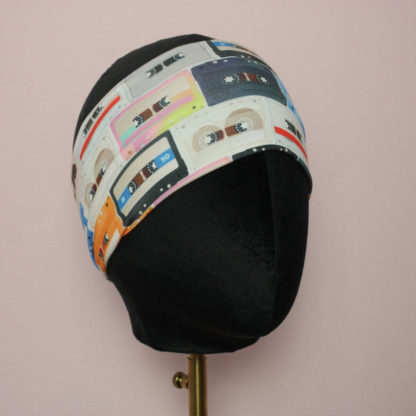 Cassette Mess Stretch Headband - Retro 80s/90s Print Headband