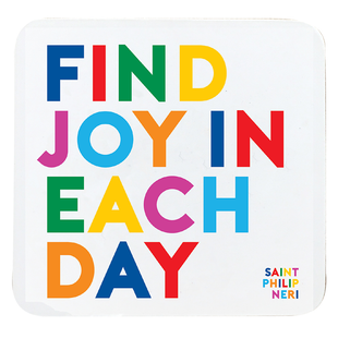 Find Joy in Each Day - Square Colorful Coasters