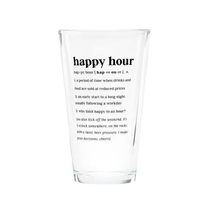 Happy Hour Beer Pint Glass