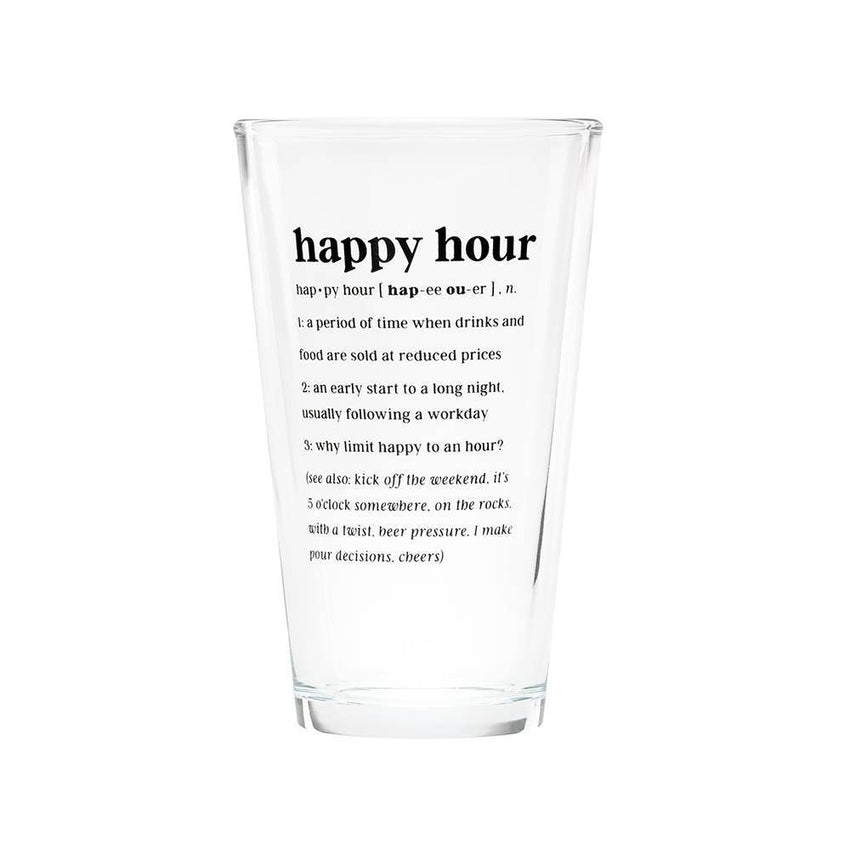 Happy Hour Beer Pint Glass