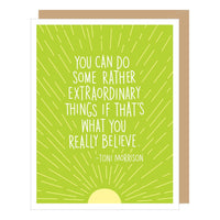 Toni Morrison "You Can Do Some Rather Extraordinary Things..." Quote Graduation Card