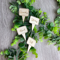 Wooden Engraved Cheese Markers for Charcuterie Boards