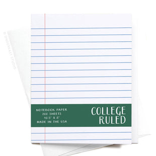 College Ruled - Graduation Greeting Card