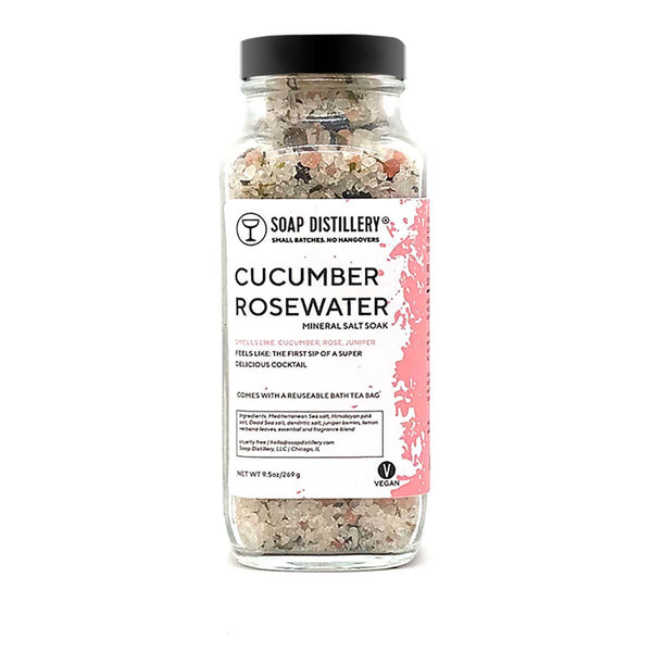 SALE! Cucumber Rosewater Mineral Salt Soak