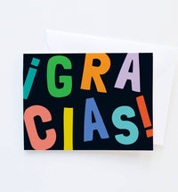 Gracias en negrita thank you card