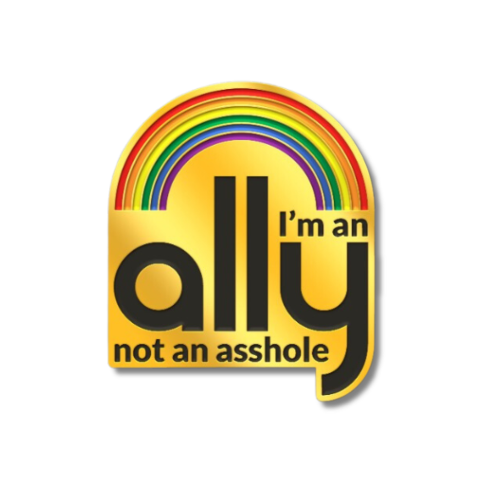 LGBTQ+ Ally Pride Gold Pin