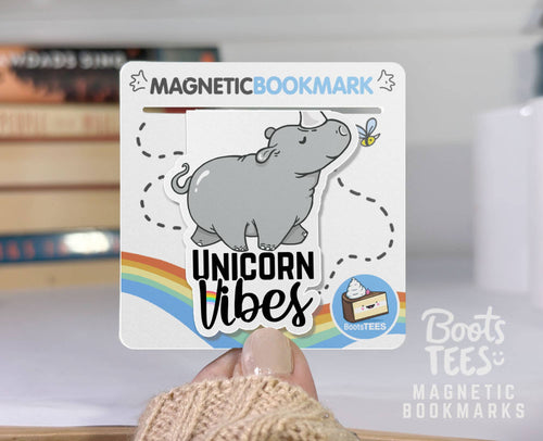 Unicorn Vibes Magnetic Bookmark, Book Store Gift Page Marker
