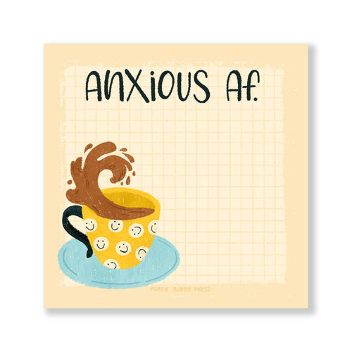 Anxious AF Coffee Sticky Note Pad
