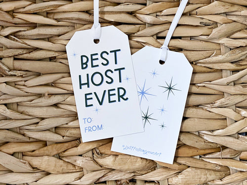 Best Host Ever Gift Tag Set of 8
