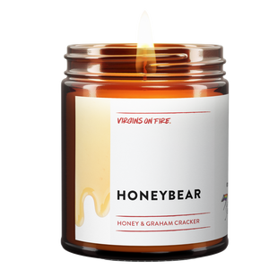 SALE! Honey-bear (Honey) Scented Handmade 100% Soy Wax Candle