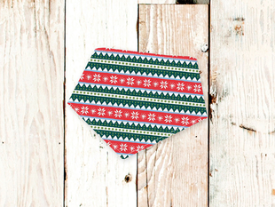 Holiday Sweater Dog Bandana (Christmas, Xmas, Winter)