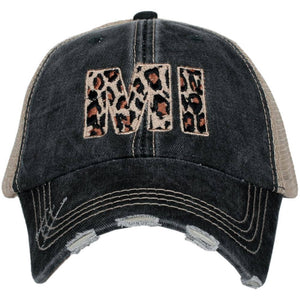 Michigan "MI" Leopard Trucker Hat