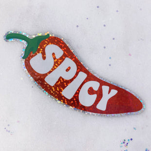 Spicy Pepper Sticker - Glitter Holographic