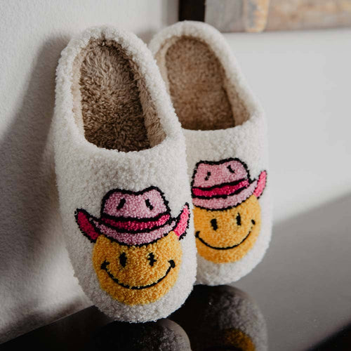 LIMITED sizes! Pink Cowgirl Hat Western Fuzzy Slippers