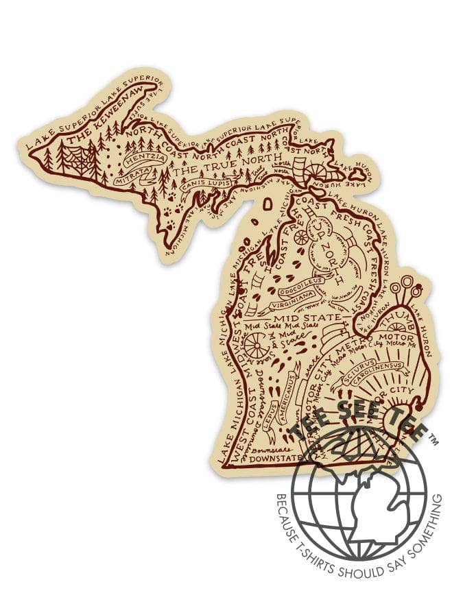 Marauder State Sticker - Michigan Sticker