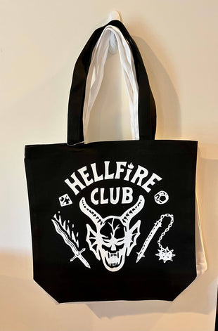 SALE! Hellfire Club Tote Bag (black) -  Stranger Things Gift Items