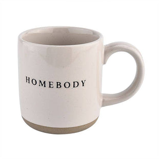 Homebody Mug- Cream Stoneware Coffee Mug - 14 oz