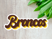 Retro Western Michigan University Broncos Sticker