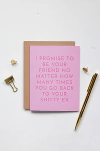 Bestie Greeting Card - I Promise to Be Your Friend