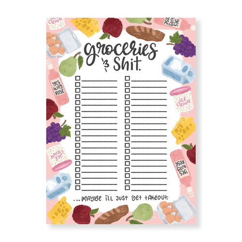 Groceries and Shit - Funny Notepad