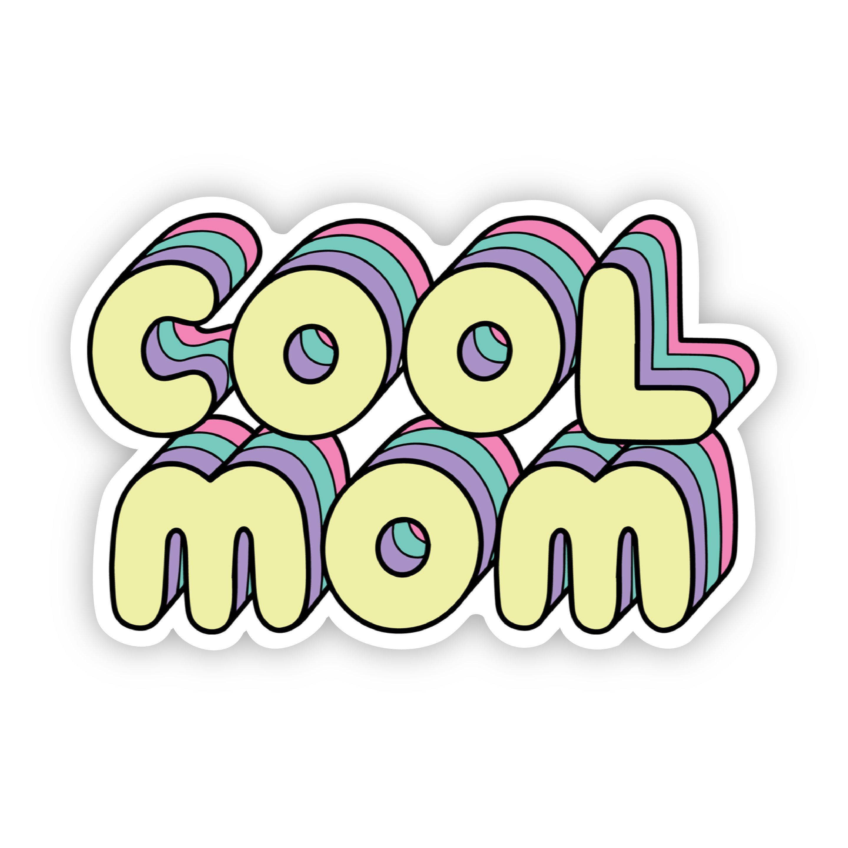 "Cool Mom" Lettering Sticker