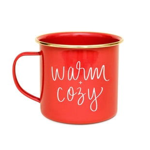 Warm and Cozy - Red Campfire Coffee Mug - 18 oz