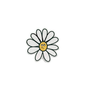 Annoyed Daisy Vinyl Sticker