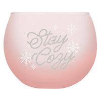 Stay Cozy Stemless Wine Glass - Round