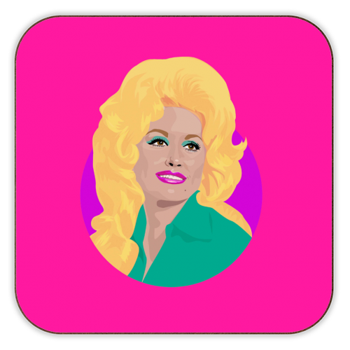Dolly Parton - Hot Pink Coaster