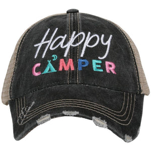 Happy Camper with Moon  Trucker Hats