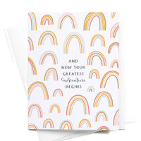 And Now Your Greatest Adventure Begins Rainbow Greeting Card